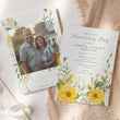Load image into Gallery viewer, Yellow wildflower housewarming party invitation with pastel and sage green botanical design, perfect for a whimsical garden party