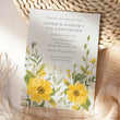 Load image into Gallery viewer, 50th wedding anniversary invitation featuring pastel wildflowers in yellow and sage greenery, embodying vintage elegance and botanical charm cottagecore garden party