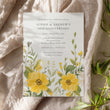Load image into Gallery viewer, 50th wedding anniversary invitation featuring pastel wildflowers in yellow and sage greenery, embodying vintage elegance and botanical charm cottagecore garden party