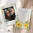 Load image into Gallery viewer, 50th wedding anniversary invitation featuring pastel wildflowers in yellow and sage greenery, embodying vintage elegance and botanical charm cottagecore garden party