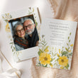 Load image into Gallery viewer, 50th wedding anniversary invitation featuring pastel wildflowers in yellow and sage greenery, embodying vintage elegance and botanical charm cottagecore garden party