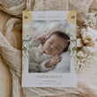 Load image into Gallery viewer, Simple Yellow Floral Birth Announcement Card