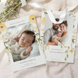 Load image into Gallery viewer, Simple Yellow Floral Birth Announcement Card