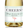 Load image into Gallery viewer, "Abby" Flamingo Bridal Shower Champagne Labels