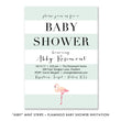 Load image into Gallery viewer, "Abby" Mint Striped + Flamingo Baby Shower Invitation