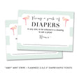 Load image into Gallery viewer, "Abby" Mint Striped + Flamingo Baby Shower Invitation