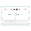 Load image into Gallery viewer, Mint Stripe + Flamingo Recipe Cards | Abby