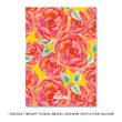 Load image into Gallery viewer, Bright floral design with champagne glass on Floral Bloom Brunch and Bubbly Bridal Shower Invitation, elegant and classy.