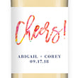Load image into Gallery viewer, "Abigail" Bright Floral Wedding Wine Label