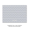 Load image into Gallery viewer, "Anderson" Blue + Gray Chevron Baptism Invitation