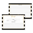 Load image into Gallery viewer, Black Stripe + Gold Glitter Recipe Cards | Blake