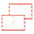 Load image into Gallery viewer, Coral Stripe + Gold Glitter Recipe Cards | Blake