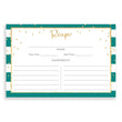 Load image into Gallery viewer, Emerald Stripe + Gold Glitter Recipe Cards | Blake