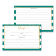 Load image into Gallery viewer, Emerald Stripe + Gold Glitter Recipe Cards | Blake