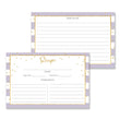 Load image into Gallery viewer, Lavender Stripe + Gold Glitter Recipe Cards | Blake