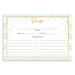 Load image into Gallery viewer, Mint Stripe + Gold Glitter Recipe Cards Gift Set | Blake