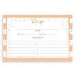 Load image into Gallery viewer, Peach Stripe + Gold Glitter Recipe Cards Gift Set | Blake