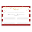 Load image into Gallery viewer, Red Stripe + Gold Glitter Recipe Cards Gift Set | Blake