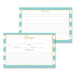 Load image into Gallery viewer, Sea Glass Stripe + Gold Glitter Recipe Cards Gift Set | Blake
