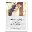 Load image into Gallery viewer, Gray and White Snowflake Newlywed Photo Card | Bloomington