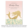 Load image into Gallery viewer, "Brooklyn" Pink + Gold Mermaid Kids Birthday Party Invitation