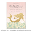 Load image into Gallery viewer, "Brooklyn" Pink + Gold Mermaid Baby Shower Invitation
