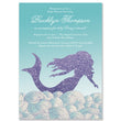 Load image into Gallery viewer, "Brooklyn" Teal + Purple Mermaid Baby Shower Invitation