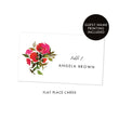 Load image into Gallery viewer, Red Roses & Black Stripes Place Cards | Coll. 1B