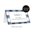 Load image into Gallery viewer, Navy Gingham Place Cards | Coll. 3