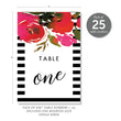 Load image into Gallery viewer, Red Roses & Black Stripes Table Numbers | Coll. 1B