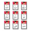 Load image into Gallery viewer, Red Floral Table Numbers