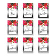 Load image into Gallery viewer, Red Roses & Black Stripes Table Numbers | Coll. 1B