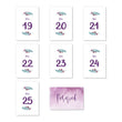 Load image into Gallery viewer, Purple Watercolor Florals Table Numbers | Coll. 4