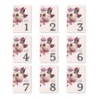 Load image into Gallery viewer, Purple Floral Printed Table Numbers