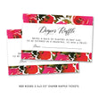 Load image into Gallery viewer, Red Roses & Black Stripes Baby Shower Invitation Coll. 1B