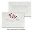 Load image into Gallery viewer, Elegant purple floral vintage bridal shower invitations featuring deep purple and pink floral patterns in a black boho style.