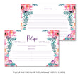 Load image into Gallery viewer, Elegant Chic Floral Watercolor Bridal Shower Invitations with Pink and Purple Flowers by Digibuddha