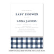 Load image into Gallery viewer, Navy Gingham Baby Shower Invitation Coll. 3