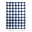 Load image into Gallery viewer, Navy Gingham Baby Shower Invitation Coll. 3