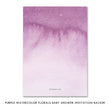 Load image into Gallery viewer, Purple Watercolor Florals Baby Shower Invitation Coll. 4