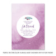 Load image into Gallery viewer, Purple Watercolor Florals Baby Shower Invitation Coll. 4