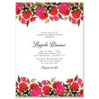 Load image into Gallery viewer, Elegant Rose Bridal Shower Invitations with Red Roses and Black Stripes Design by Digibuddha