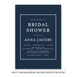 Load image into Gallery viewer, Elegant Navy Gingham Bridal Shower Invitations with Modern Navy Blue Design by Digibuddha
