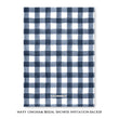 Load image into Gallery viewer, Elegant Navy Gingham Bridal Shower Invitations with Modern Navy Blue Design by Digibuddha