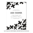 Load image into Gallery viewer, Chic and Edgy Black and White Bridal Shower Invitations with Monochrome Brush Pattern by Digibuddha