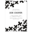 Load image into Gallery viewer, Chic and Edgy Black and White Bridal Shower Invitations with Monochrome Brush Pattern by Digibuddha