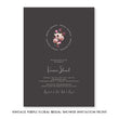 Load image into Gallery viewer, Elegant purple floral vintage bridal shower invitations featuring deep purple and pink floral patterns in a black boho style.