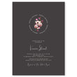 Load image into Gallery viewer, Elegant purple floral vintage bridal shower invitations featuring deep purple and pink floral patterns in a black boho style.