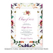 Load image into Gallery viewer, Romantic Floral Graduation Party Invitation Coll. 6