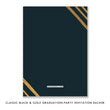 Load image into Gallery viewer, Classic Black & Gold Graduation Party Invitation Coll. 25